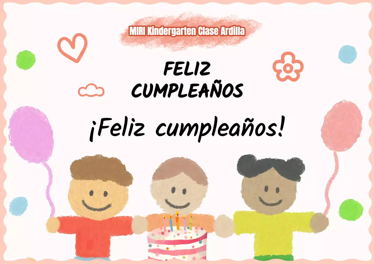 Feliz cumpleaños en rosa