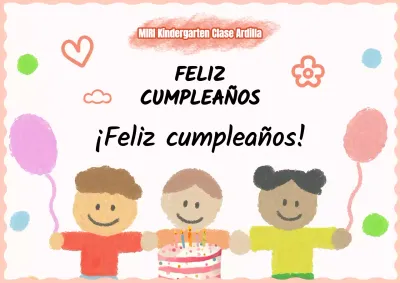 Feliz cumpleaños en rosa