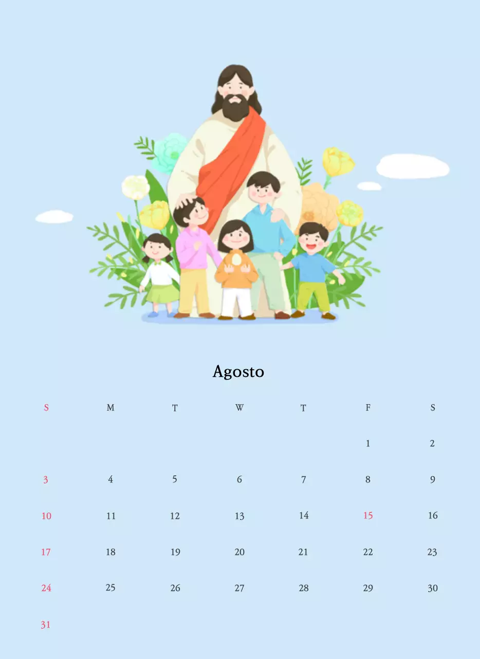 Colores cálidosIglesias con simpáticas ilustraciones