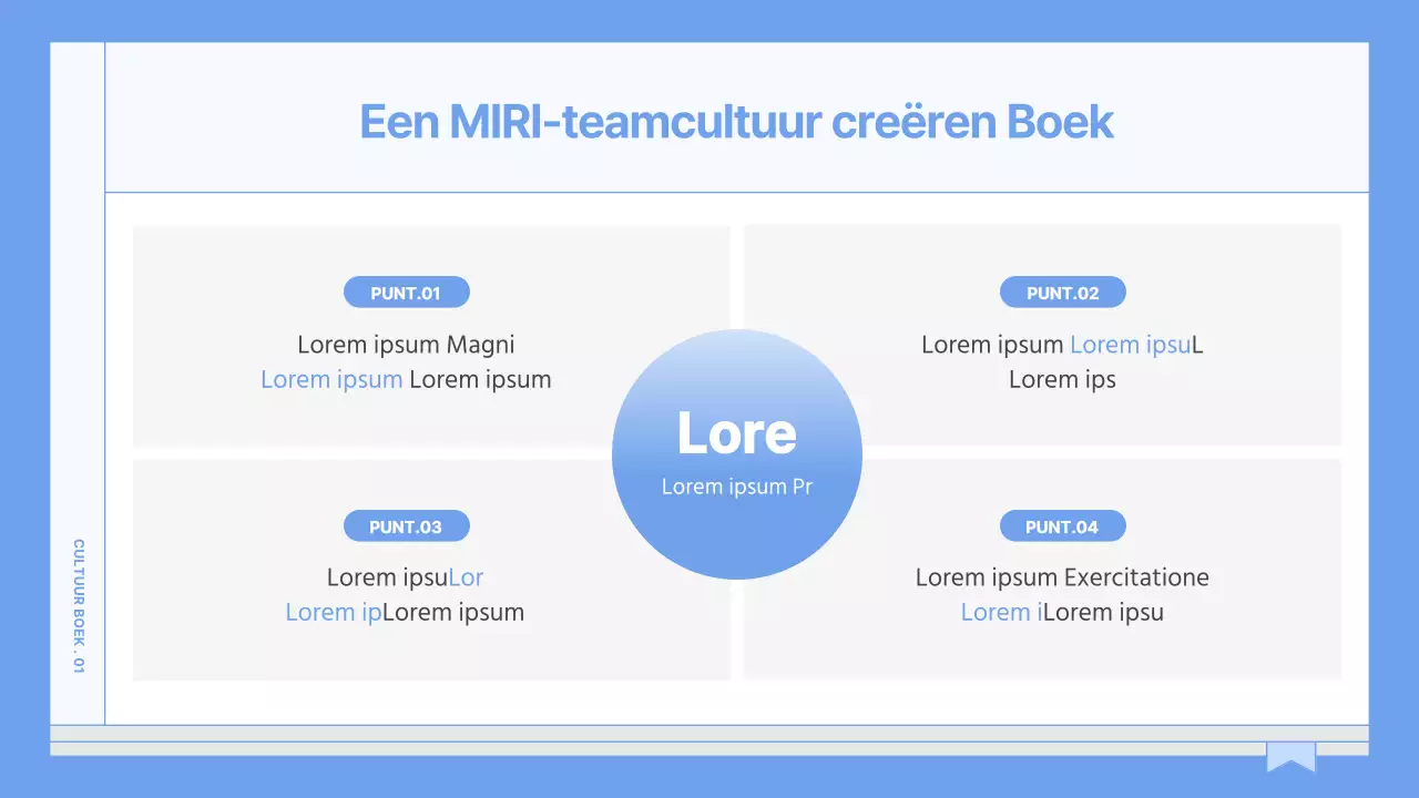 Een gids voor een eenvoudig, lichtblauw bedrijfscultuurboek