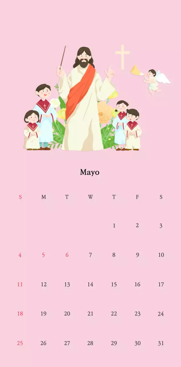 Colores cálidosIglesias con simpáticas ilustraciones