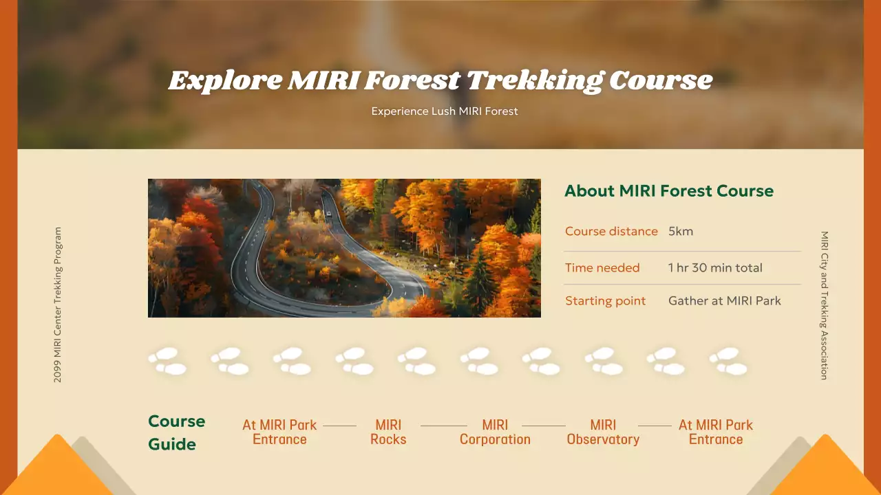 Green Rustic Trekking Schedule Presentation