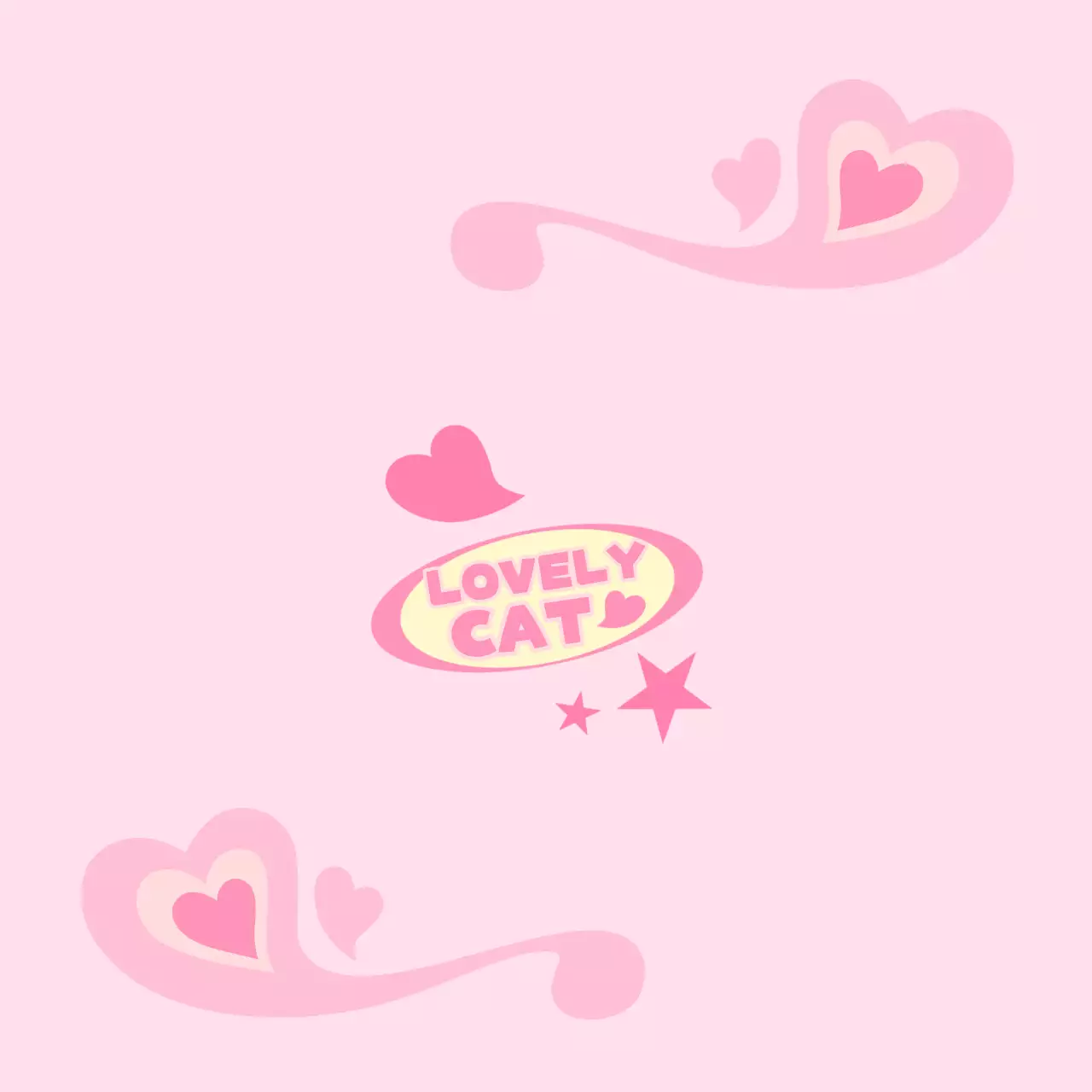 Wallpaper pendukung berwarna pastel dan kitsch