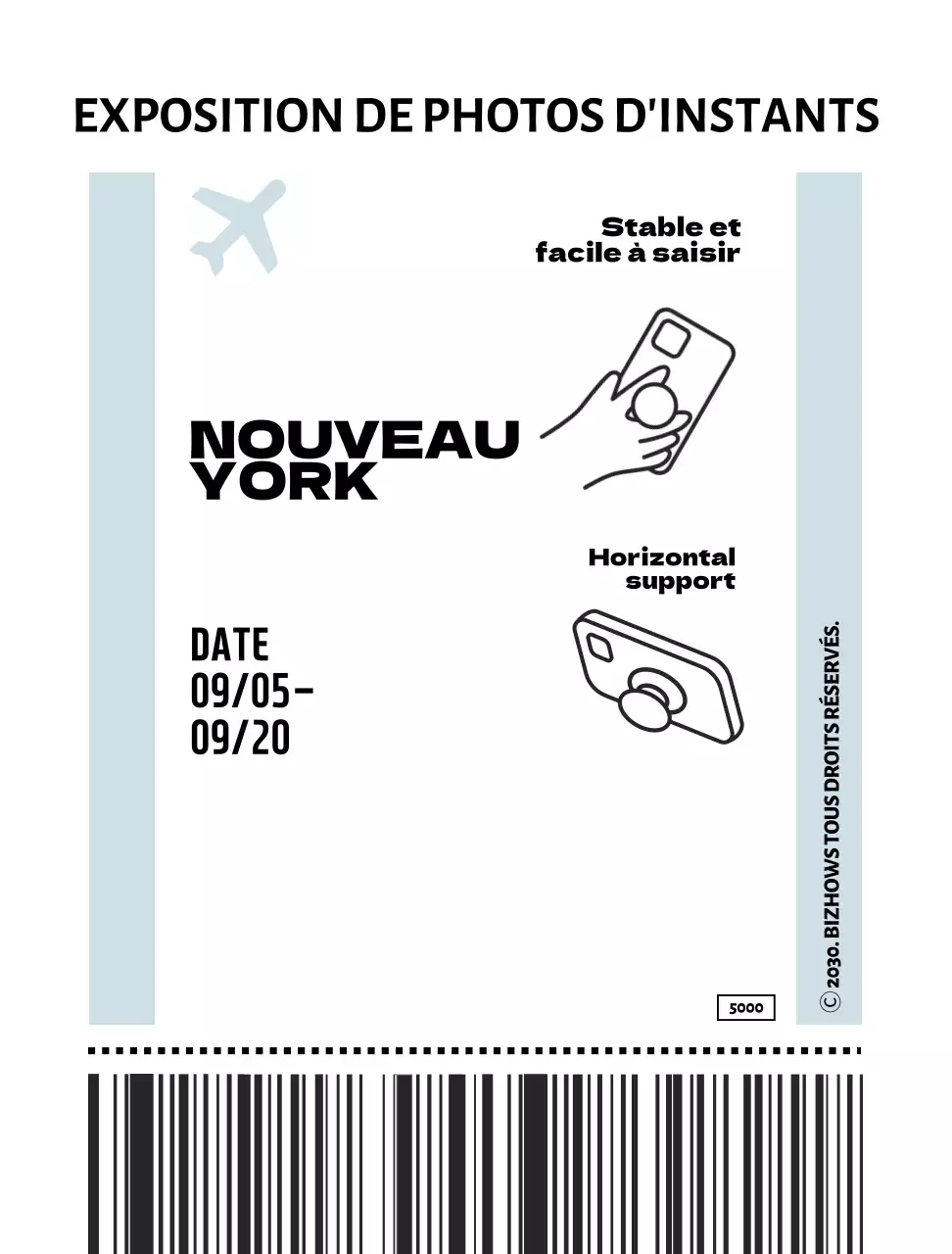 Papier peint d'emballage SmartTalk sous la forme d'un simple billet d'avion