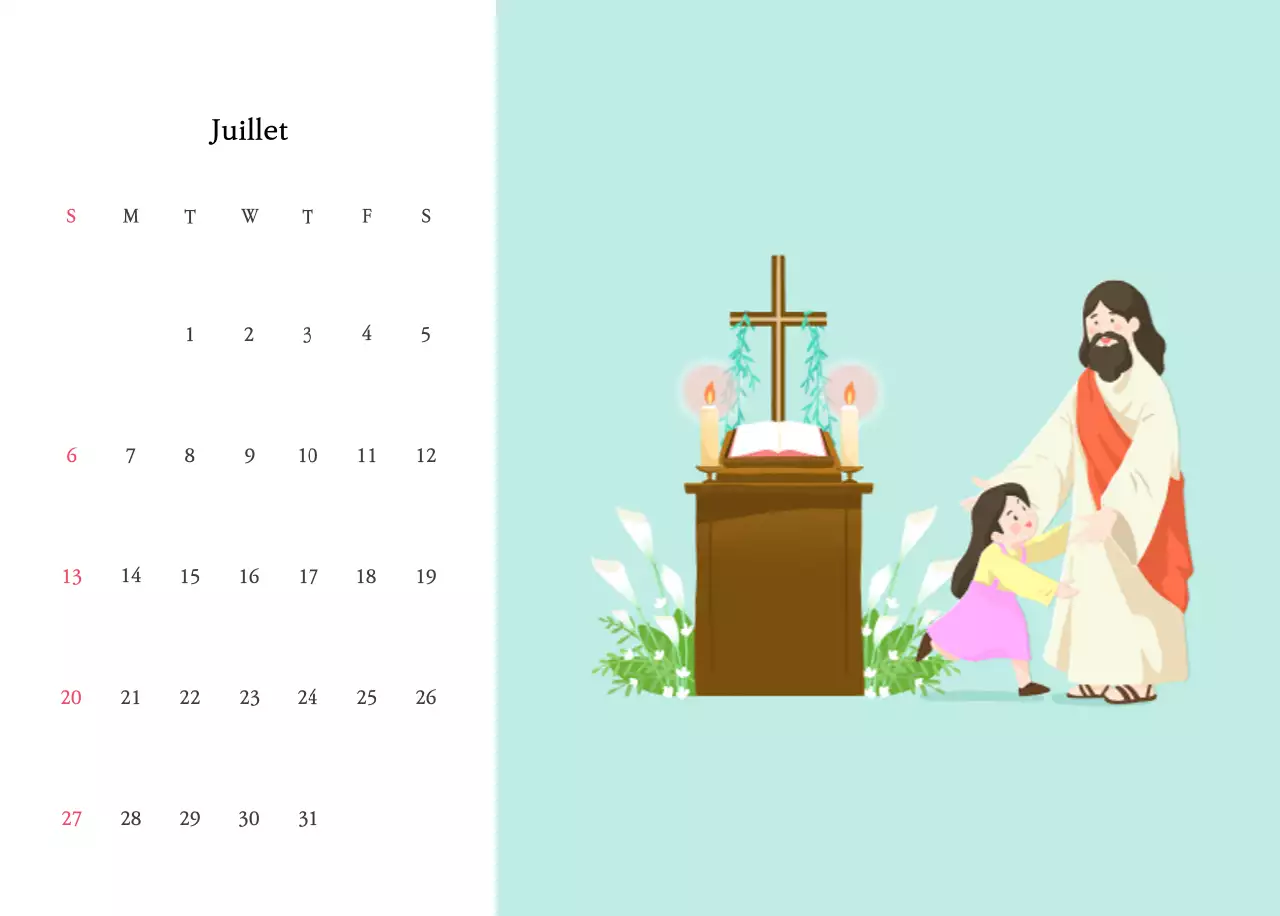 Des églises aux couleurs chaudes et des illustrations mignonnes