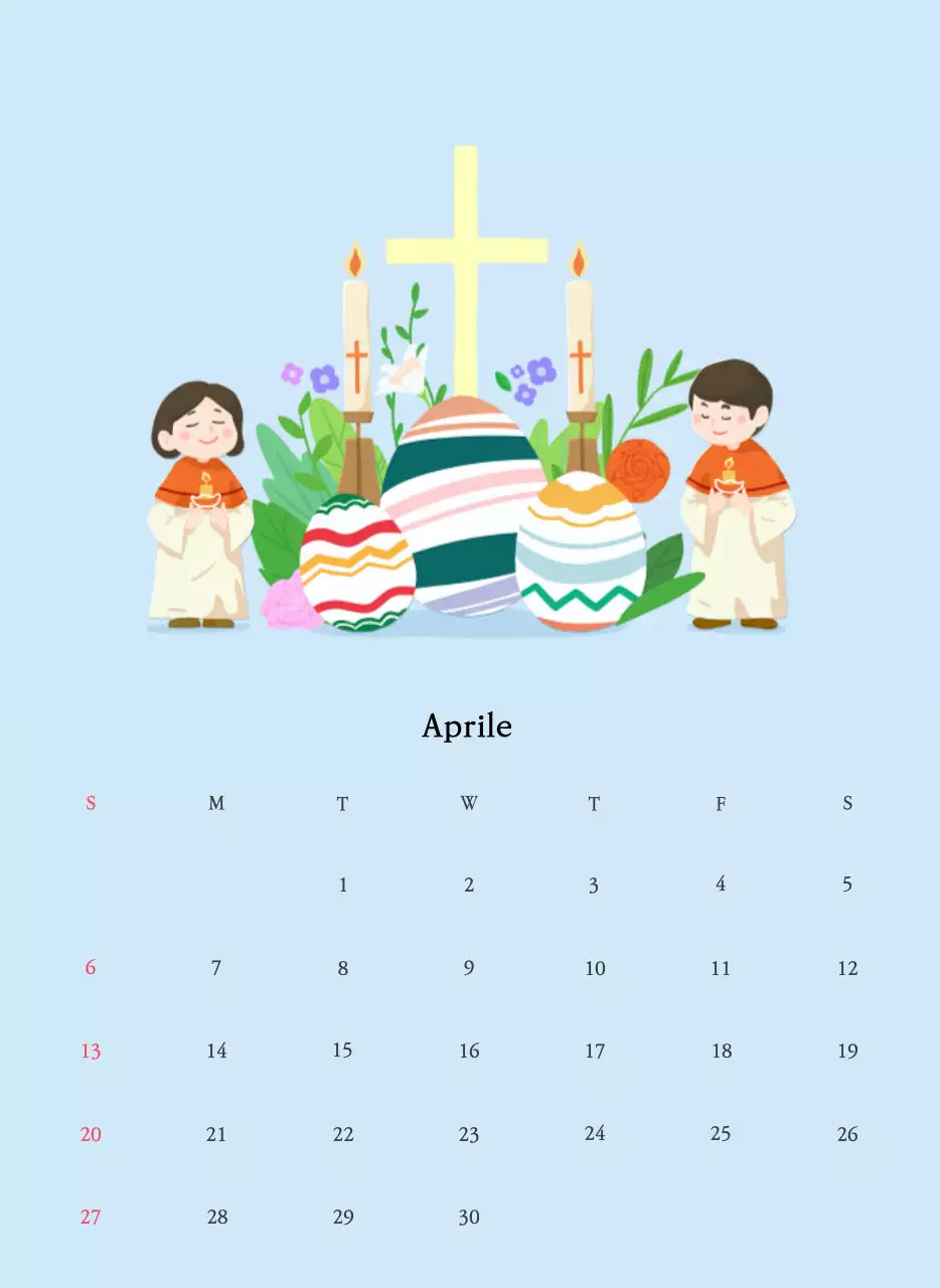 Colori caldiChiese con simpatiche illustrazioni