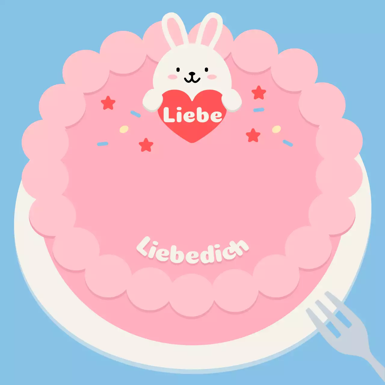 Feiern Sie mit einer rosa Torte