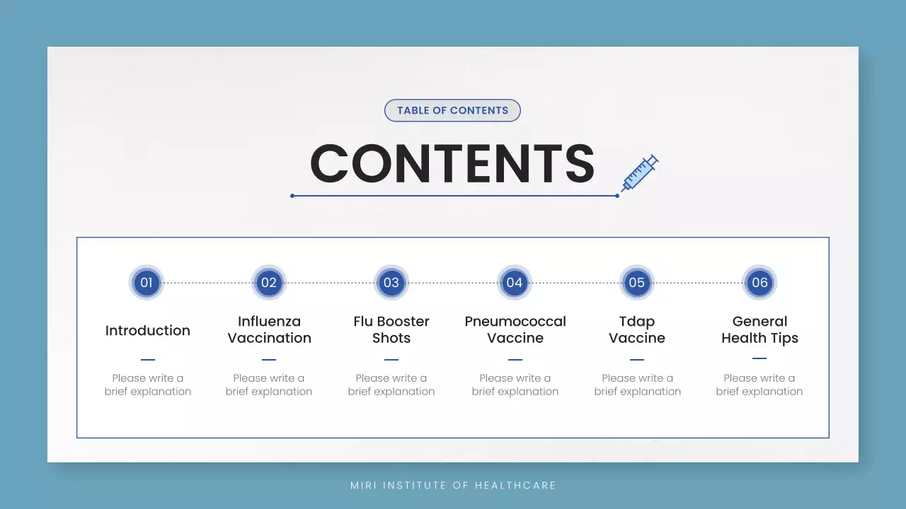 Blue Minimal Healthcare Guidelines Presentation