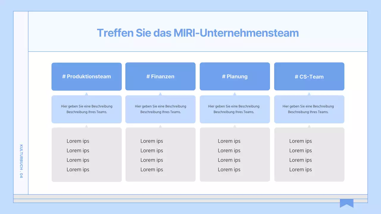Ein Leitfaden für ein einfaches, hellblaues Buch über Unternehmenskultur