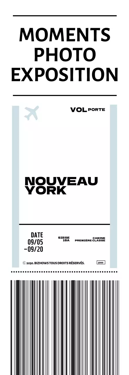 Papier peint d'emballage de stylo sous forme d'un simple billet d'avion