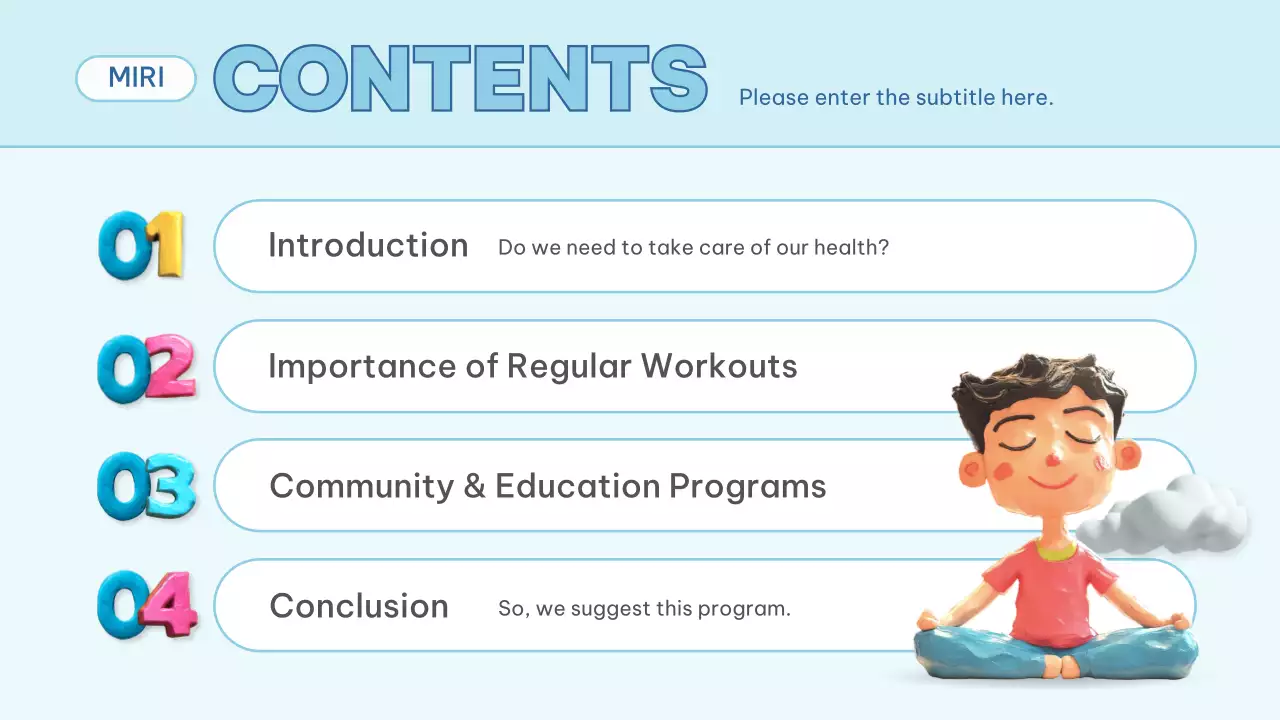 Blue Creative Children Guideline Presentation