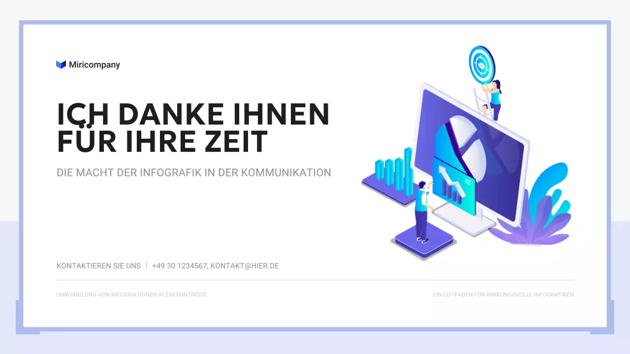 blaue moderne Infografik Bericht