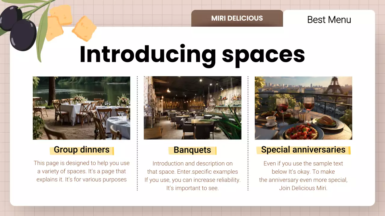 Orange Modern Restaurant Guide Presentation