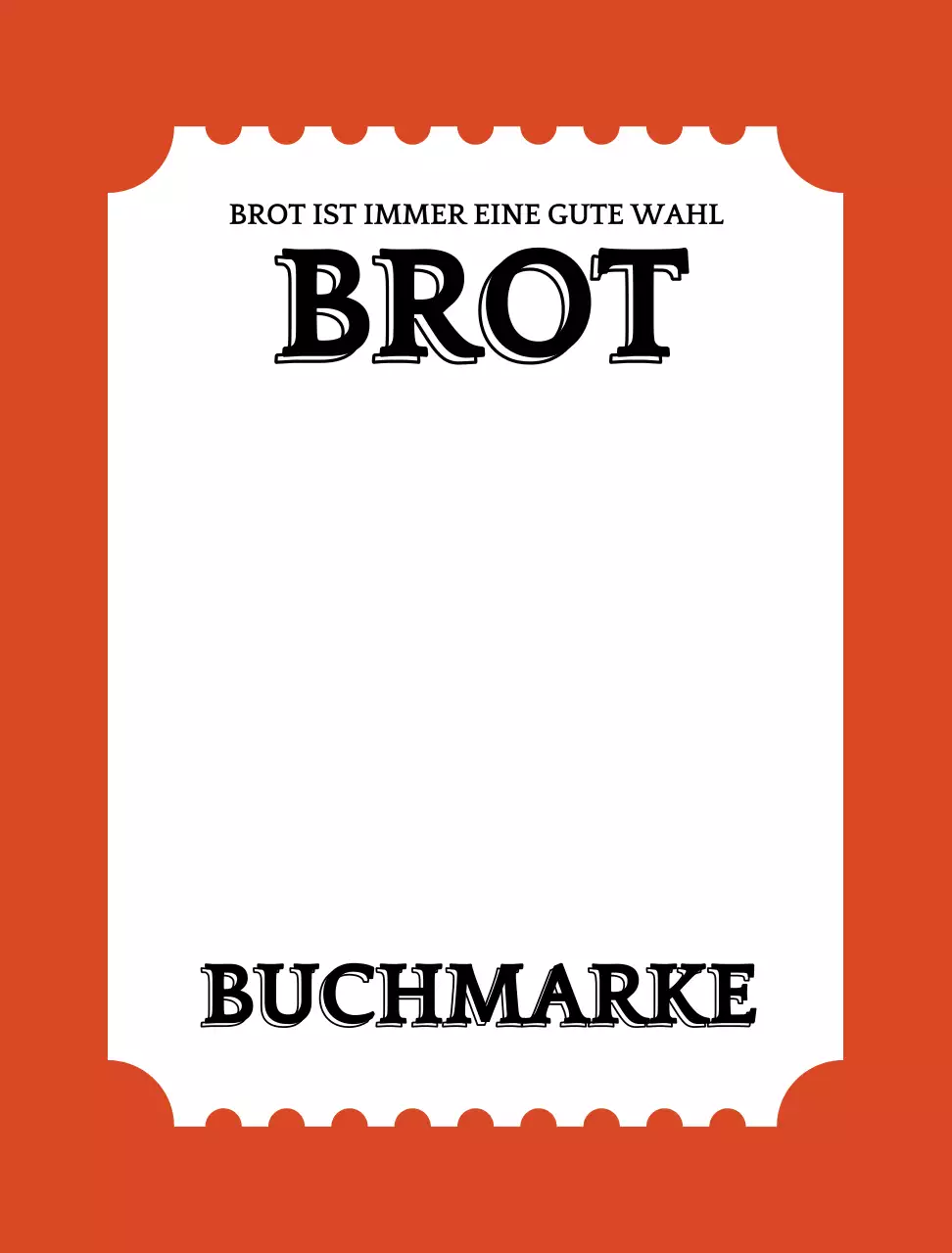 Bäckerei Ticket Lesezeichen Merchandise Wallpaper