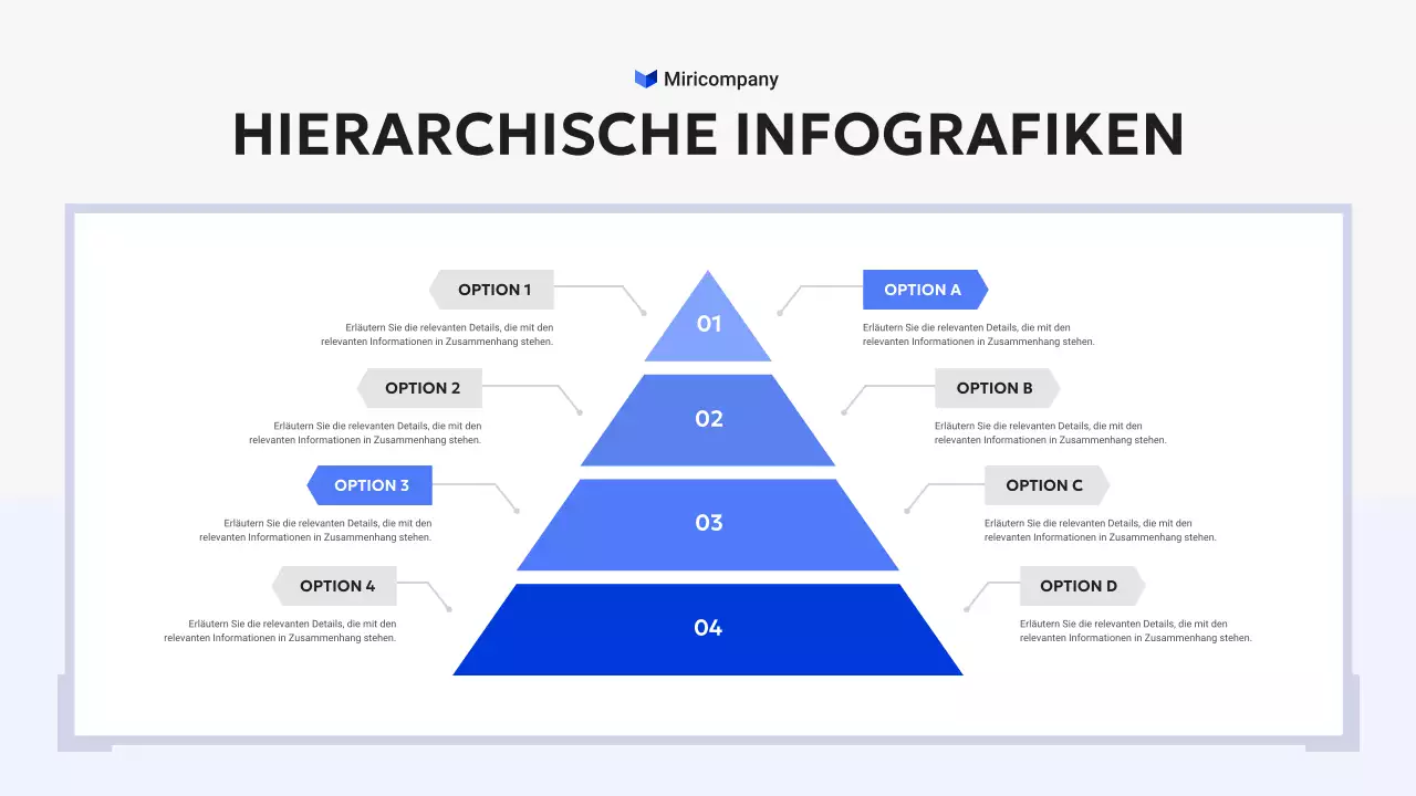 blaue moderne Infografik Bericht