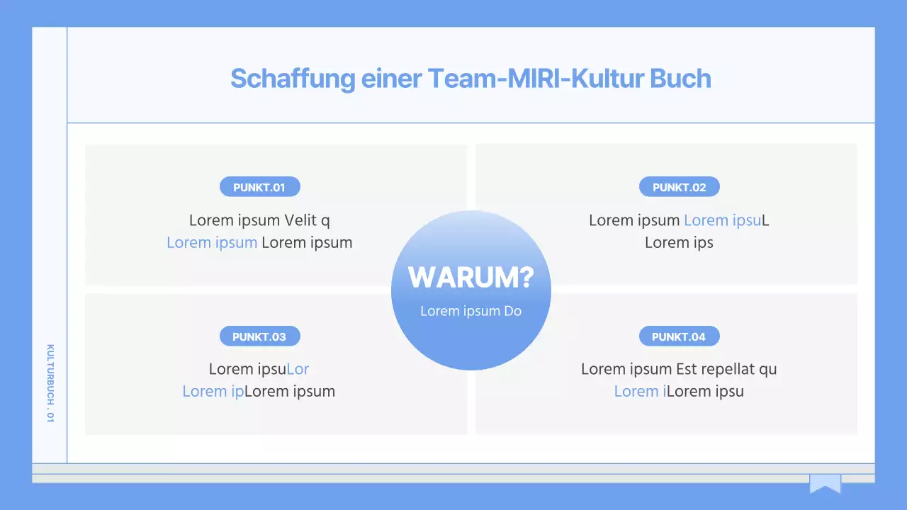 Ein Leitfaden für ein einfaches, hellblaues Buch über Unternehmenskultur