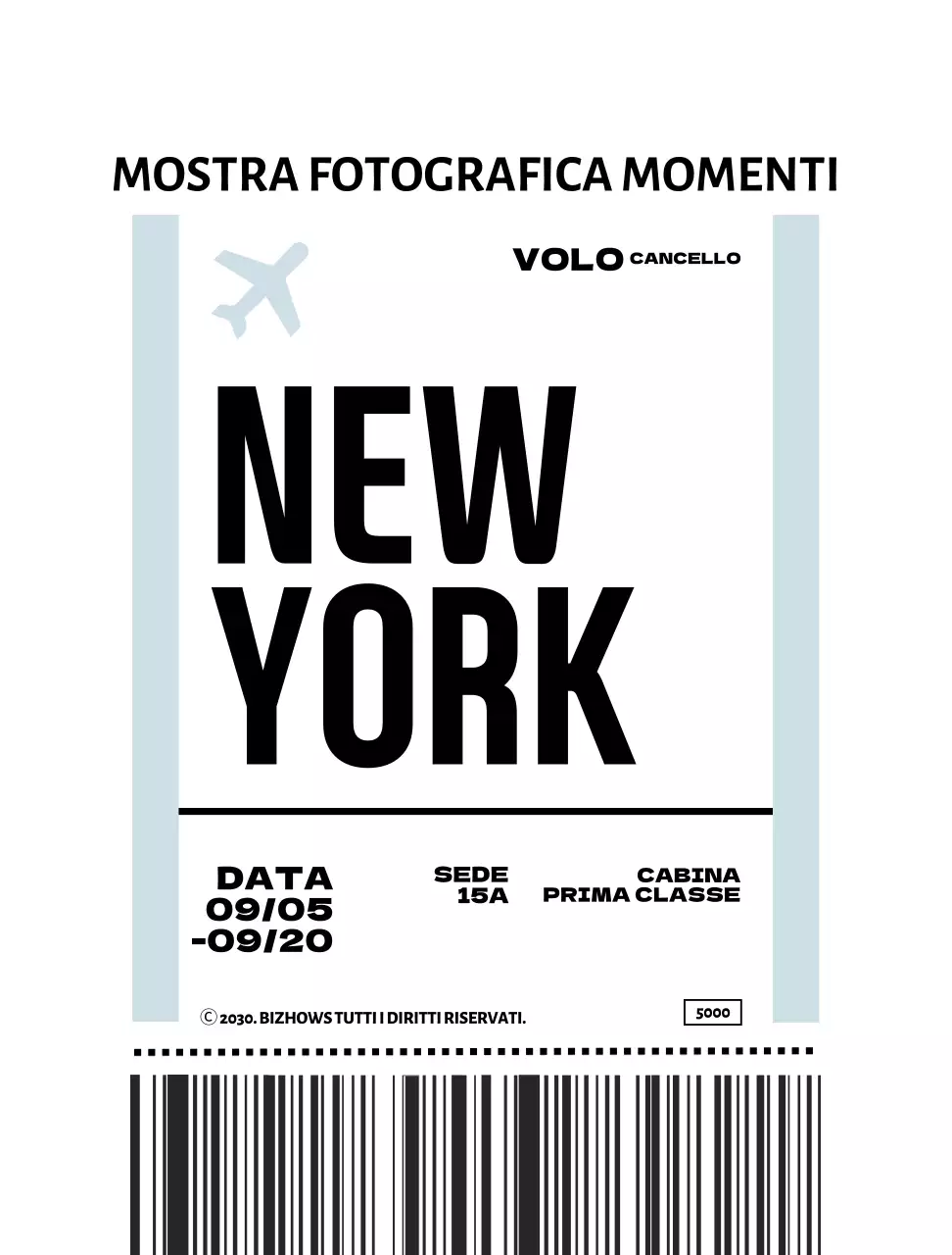 Semplice biglietto aereo a forma di bottone a pressione per l'imballaggio