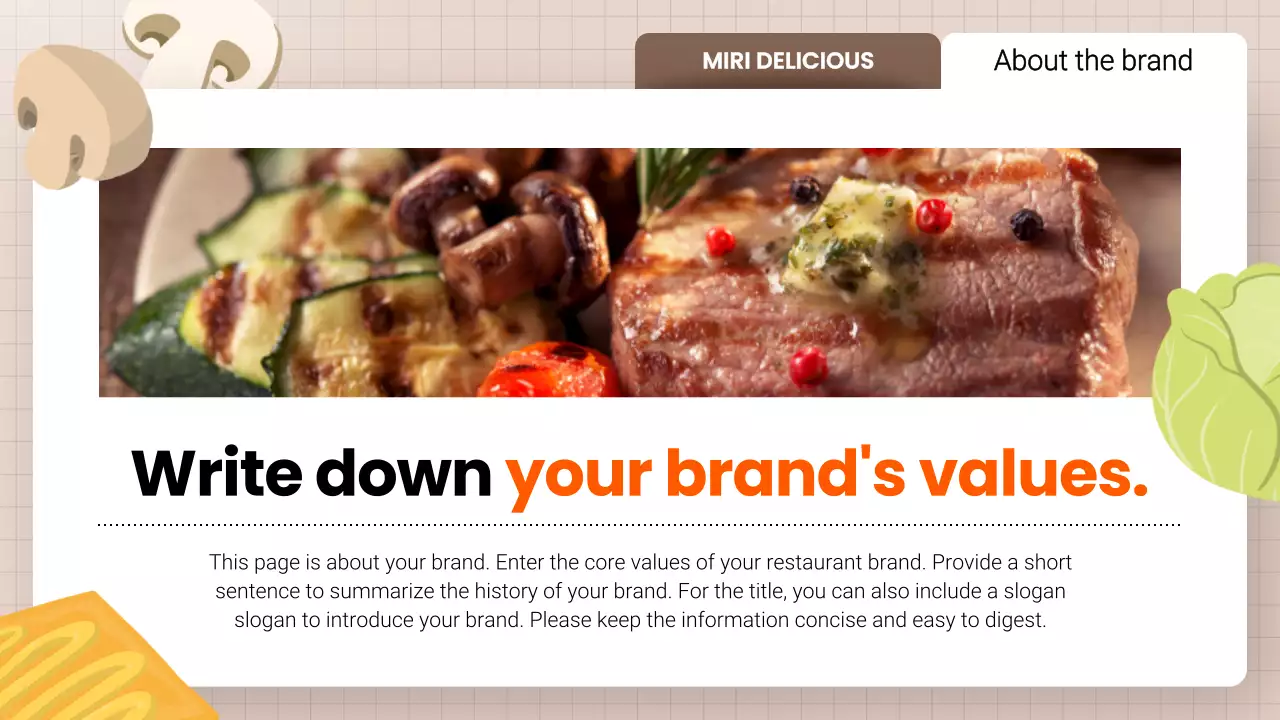 Orange Modern Restaurant Guide Presentation