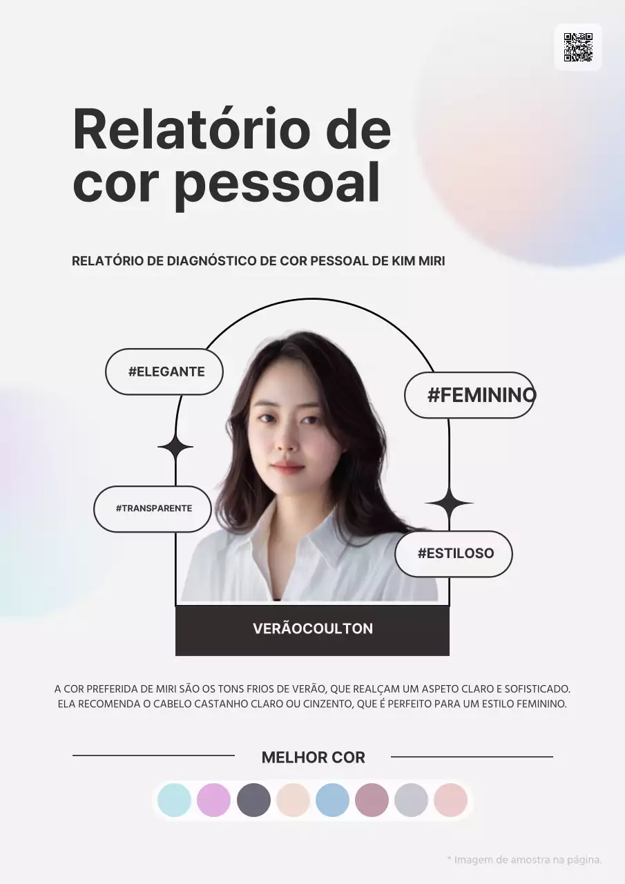 Relatório de moda branco e limpo