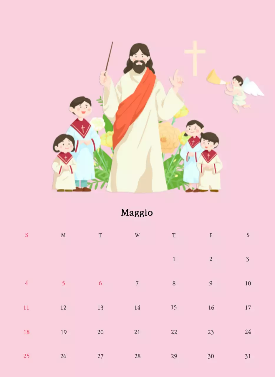 Colori caldiChiese con simpatiche illustrazioni