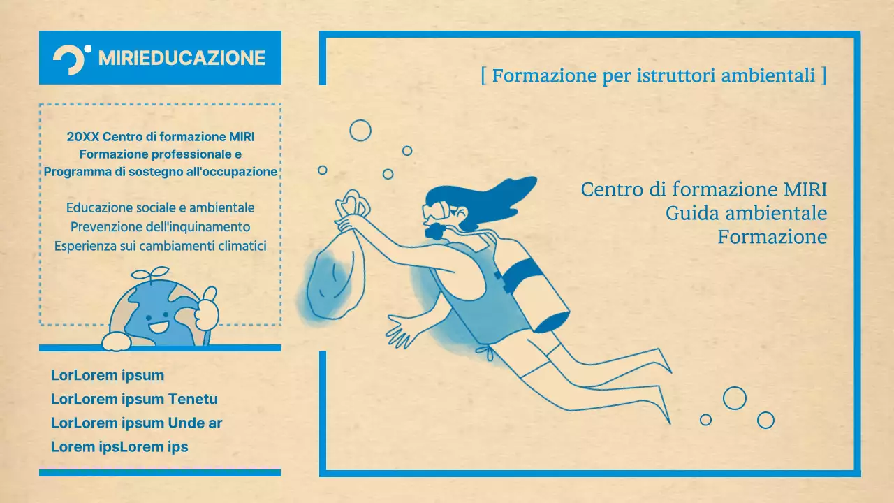 Mappatori ambientali puliti, blu e marroni