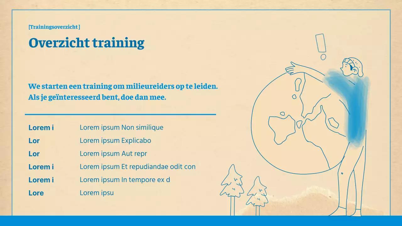 Schone, blauwe en bruine milieumappers