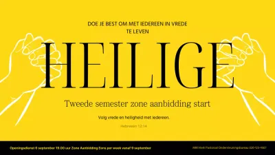 Een eenvoudige kerk in geel en zwart Sessie 2 Zonale Aanbidding Opening Hoofdtitel