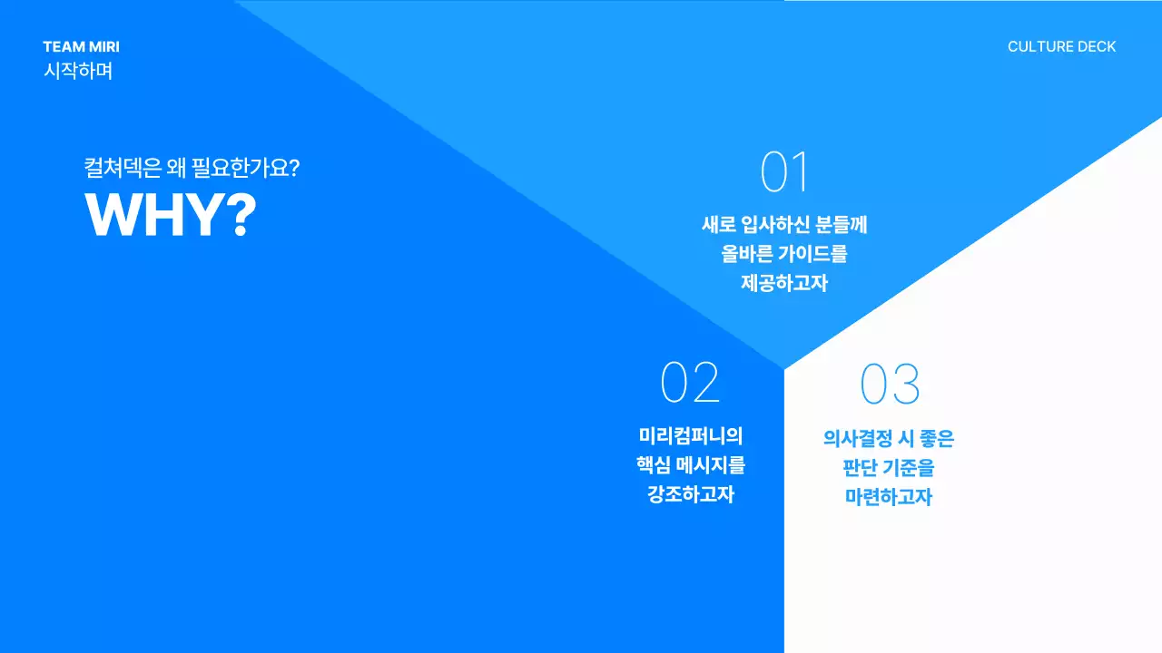 파랑 모던 회사소개서 설명