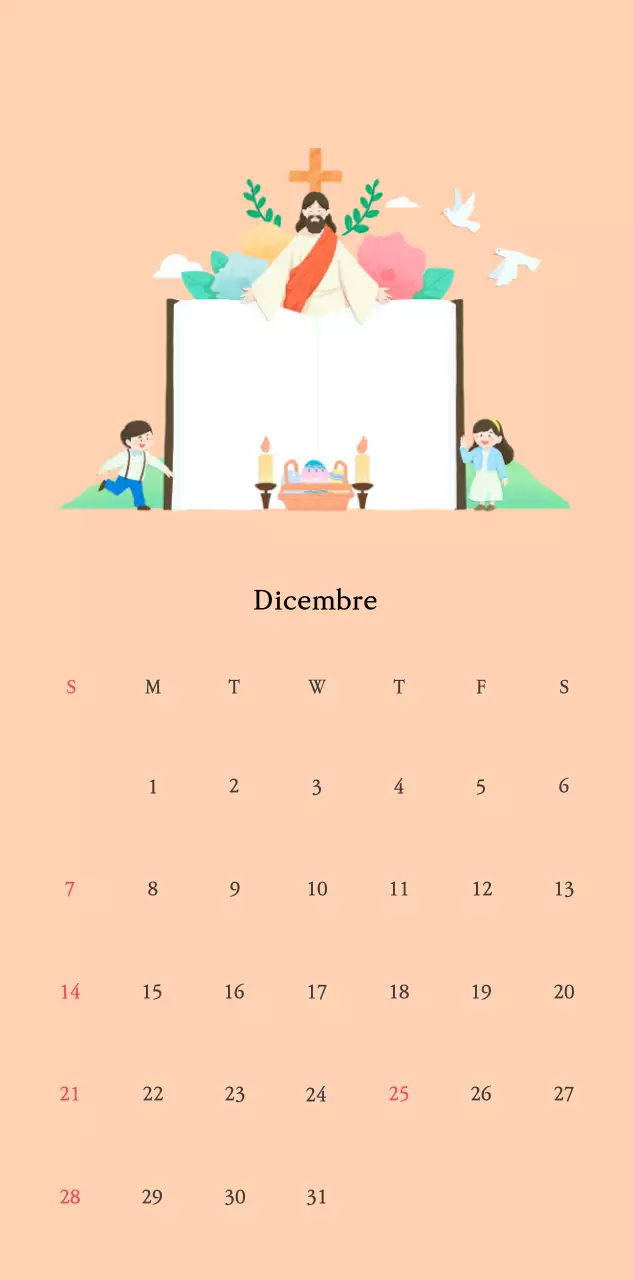 Colori caldiChiese con simpatiche illustrazioni