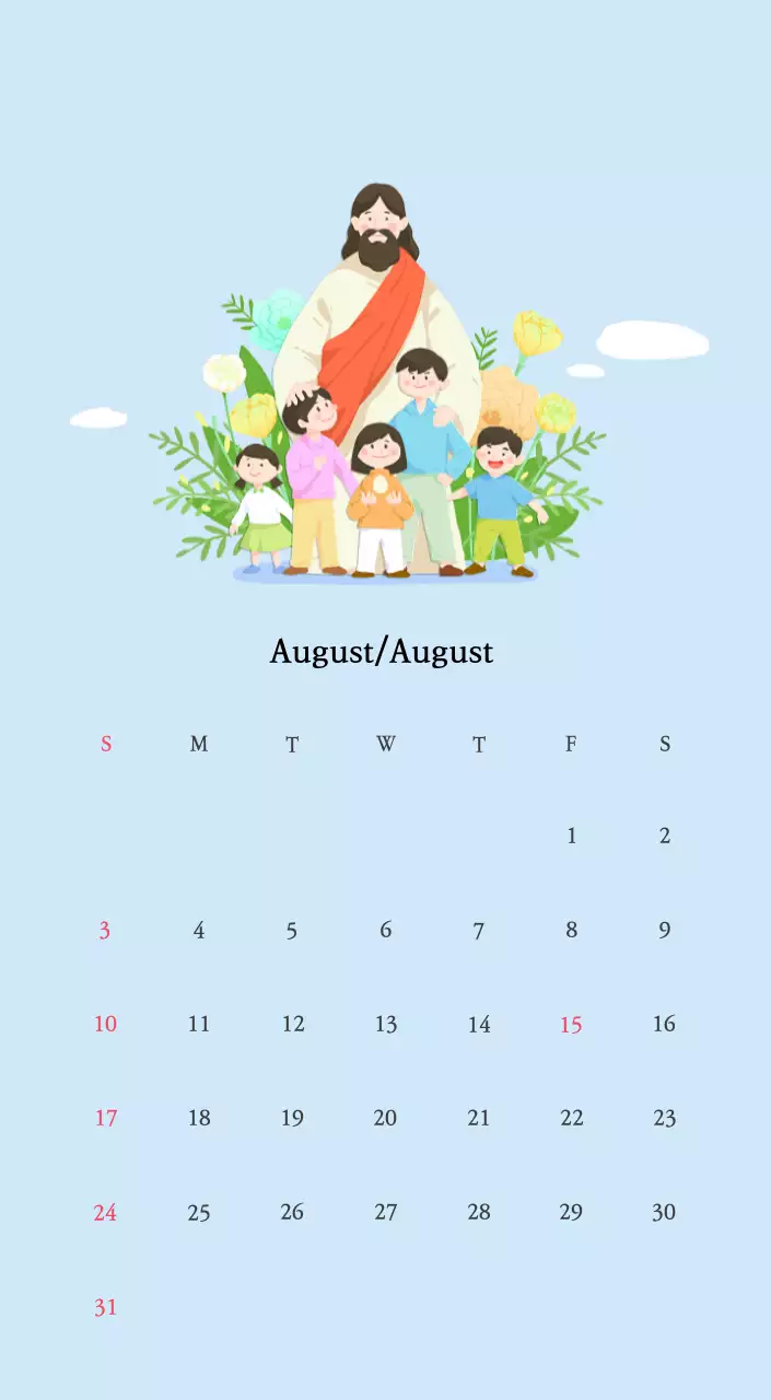 Warme FarbenKirchen mit niedlichen Illustrationen