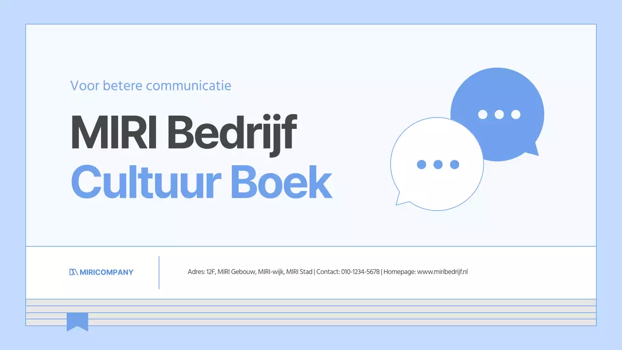 Een gids voor een eenvoudig, lichtblauw bedrijfscultuurboek