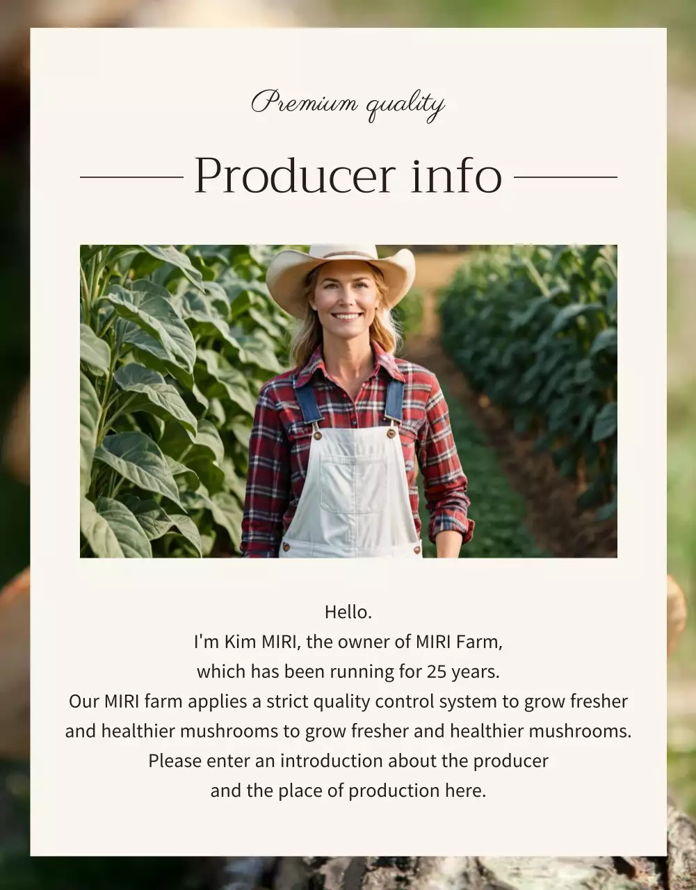 Brown Rustic Mushrooms Advertisement Poster