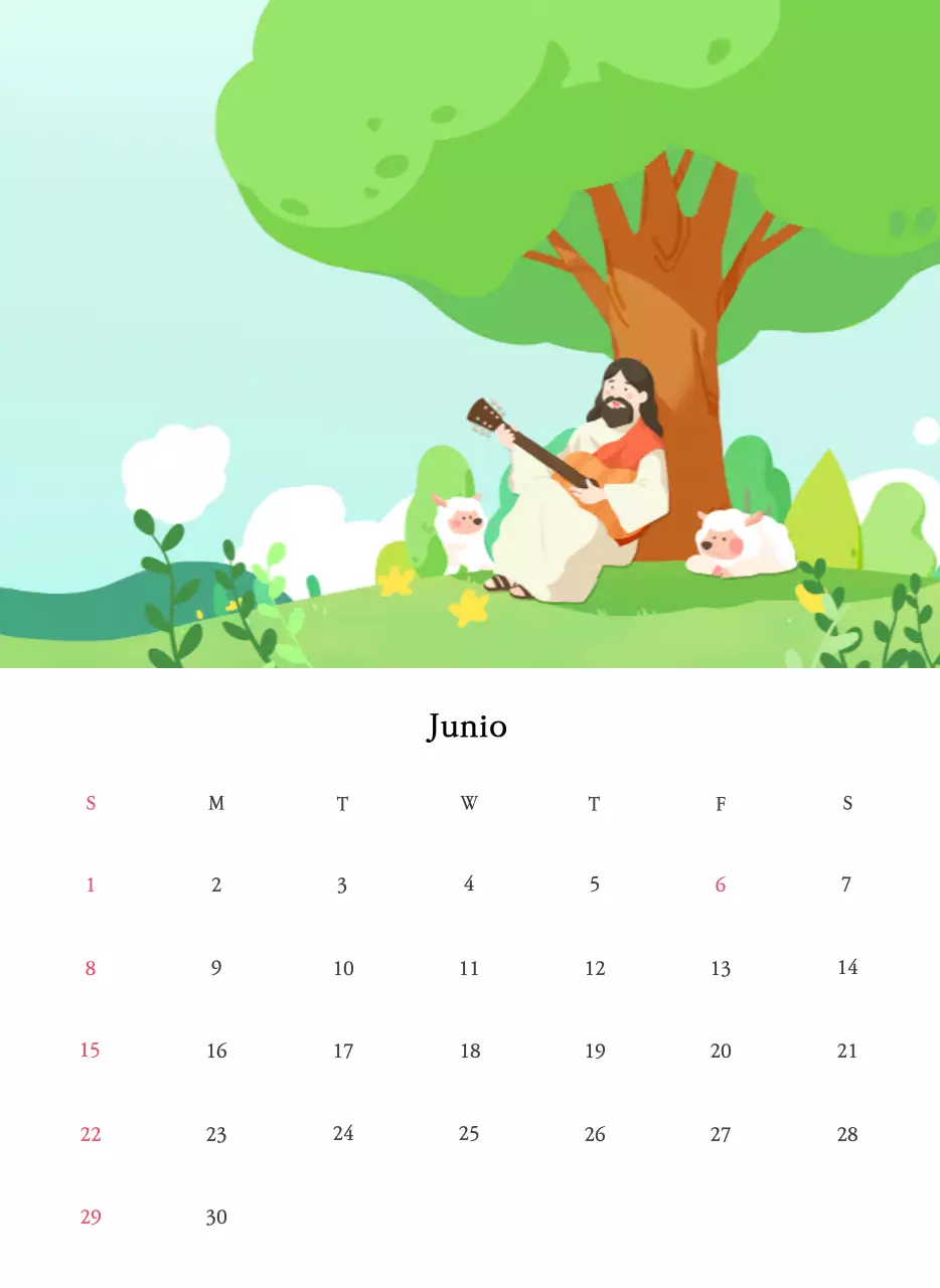 Colores cálidosIglesias con simpáticas ilustraciones