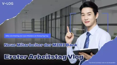 Blaue moderne Vlog-Anzeigen