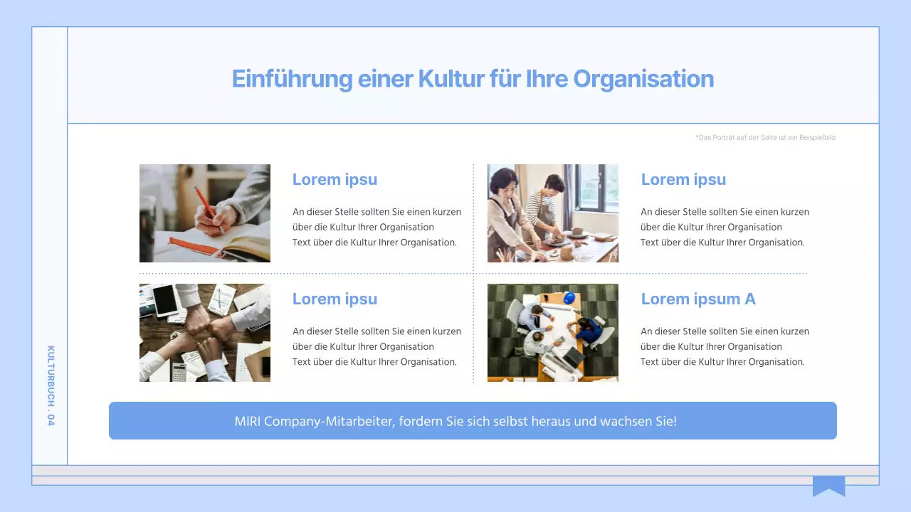 Ein Leitfaden für ein einfaches, hellblaues Buch über Unternehmenskultur