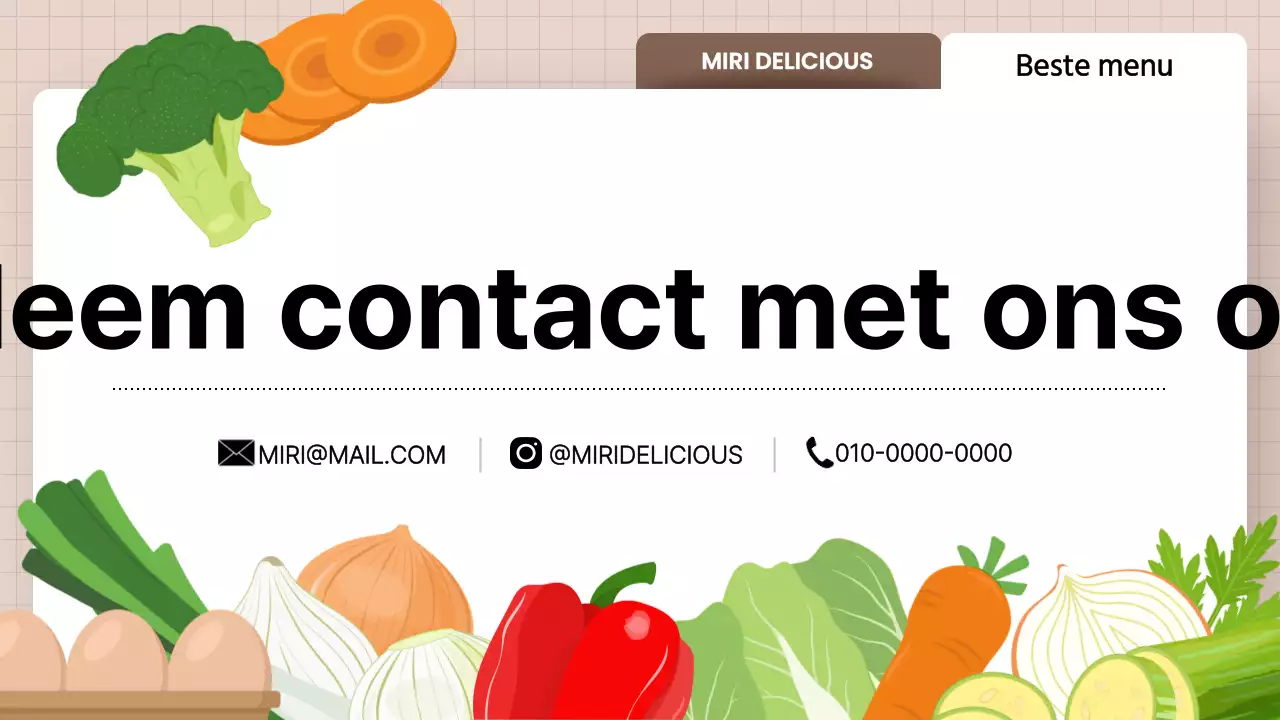 Gele, schone restaurantproducten promoten