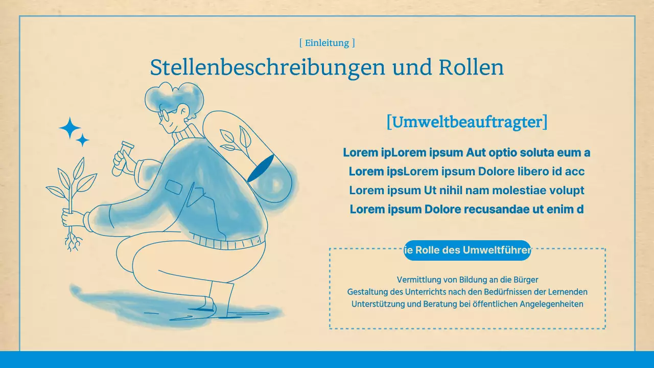 Saubere, blaue und braune Umweltkartierer