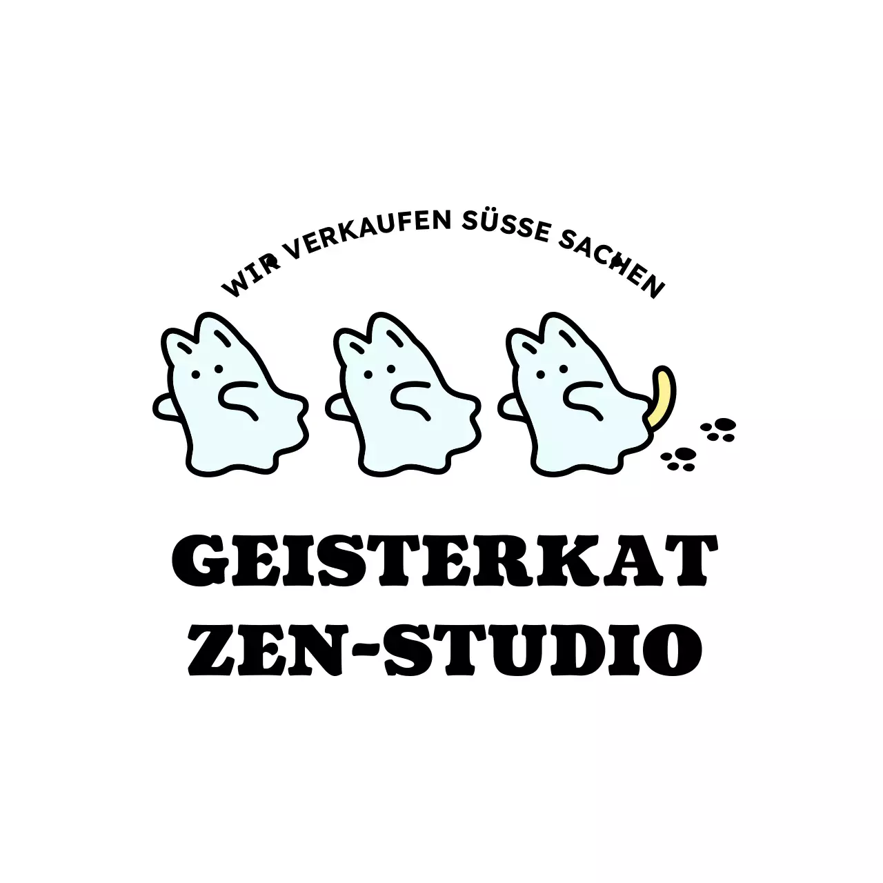 Niedliches Gespenst Katze Charakter Bento Box