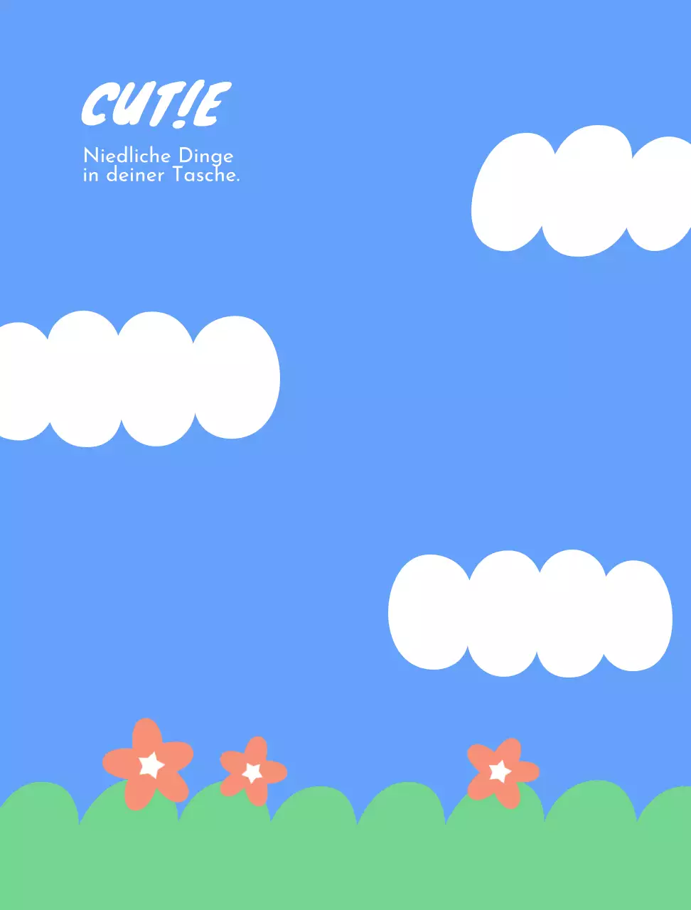 Niedliche kleine Requisiten Tapete in Blau