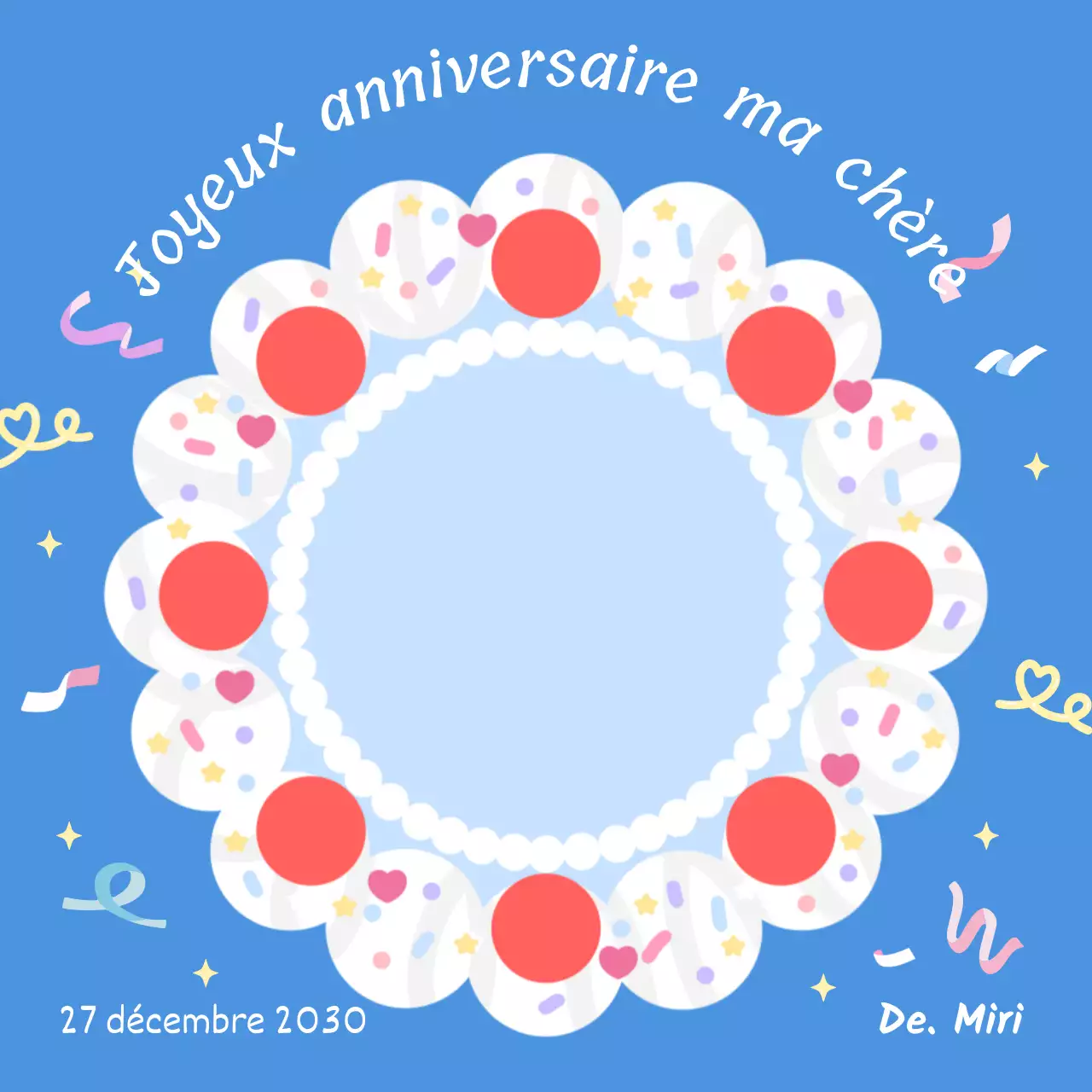 Adorable bloc-notes "Joyeux anniversaire" en bleu et rouge