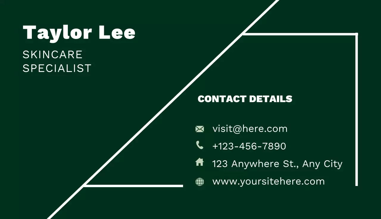 Green Minimal Business Card