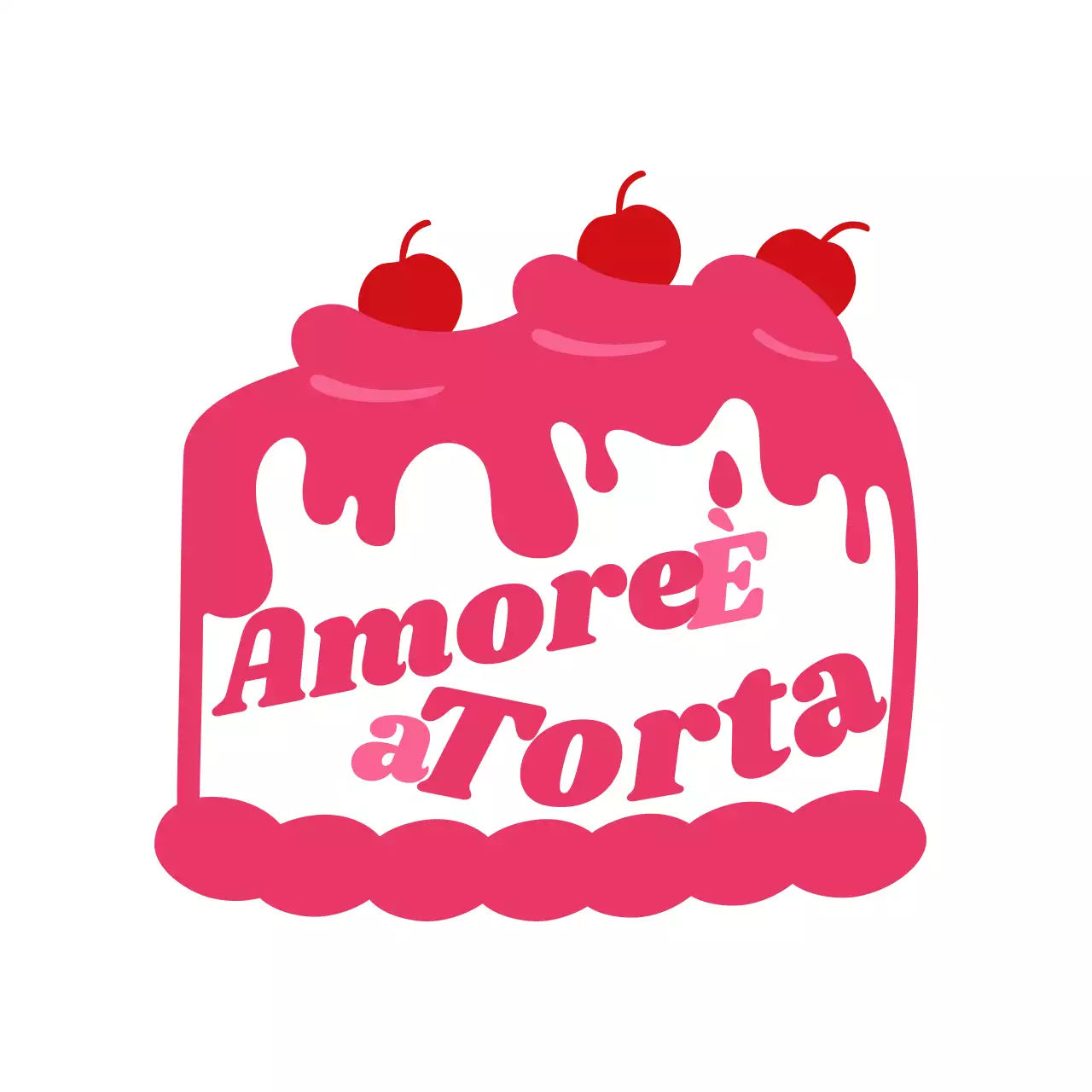 Grazioso cestino per il pranzo con logo della torta con un tocco kitsch