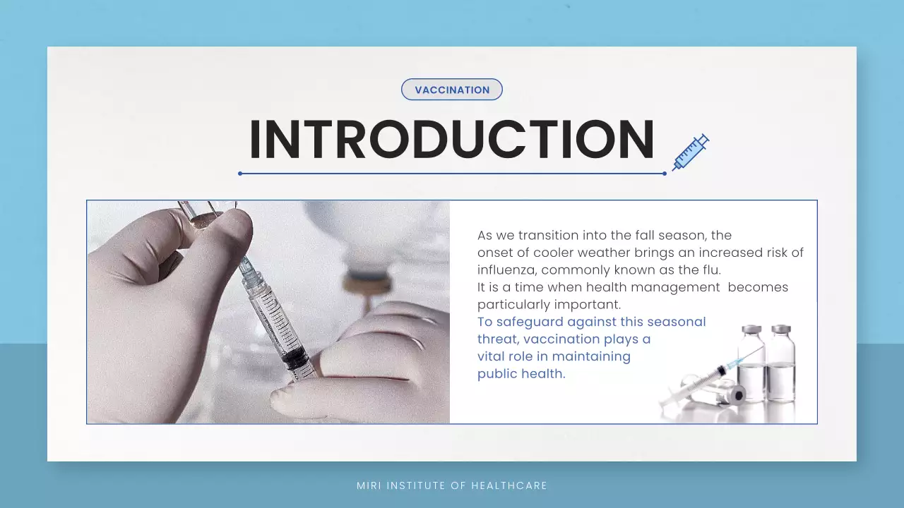 Blue Minimal Healthcare Guidelines Presentation