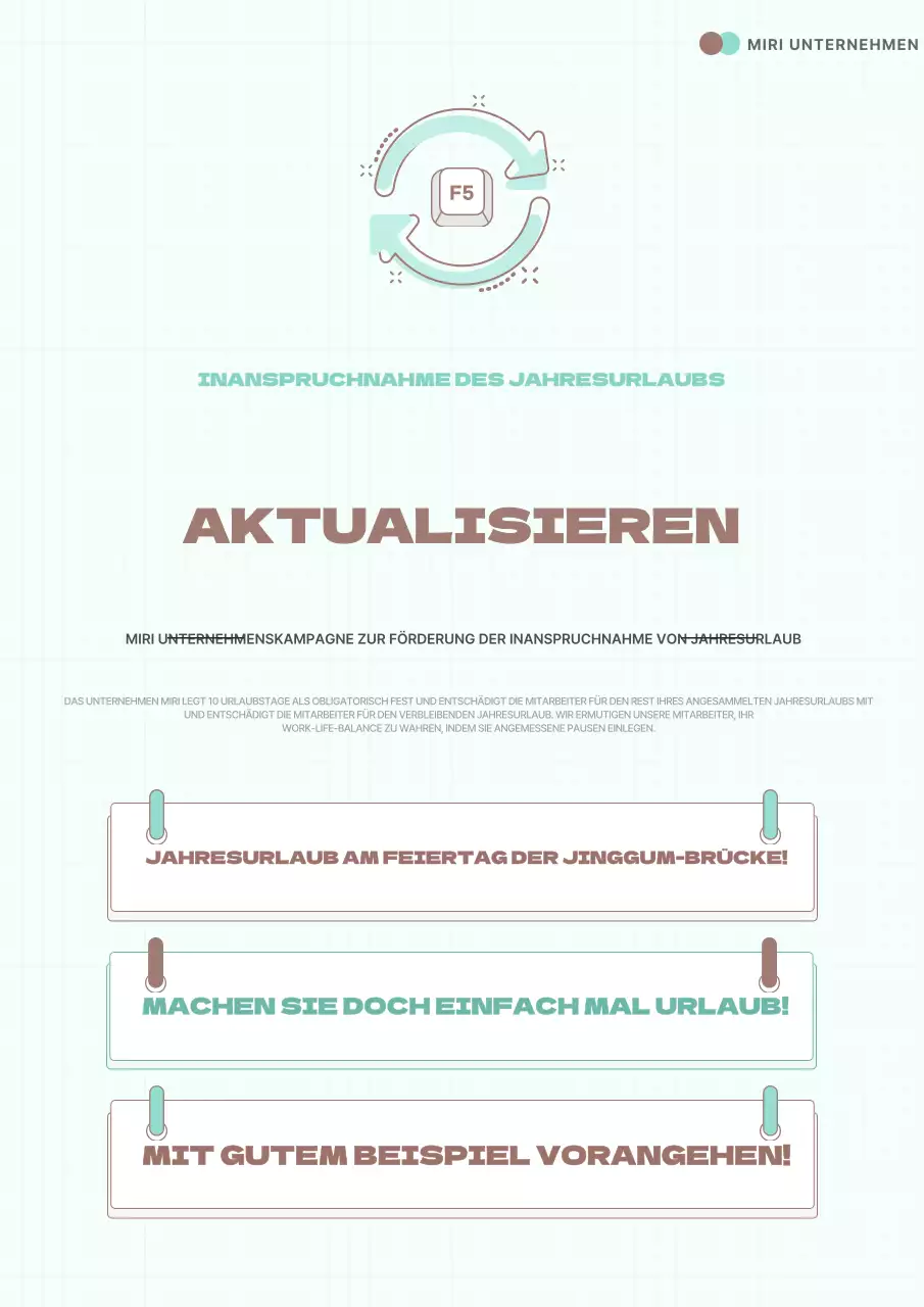 Werben Sie für Ihre Mint Modern-Kampagne