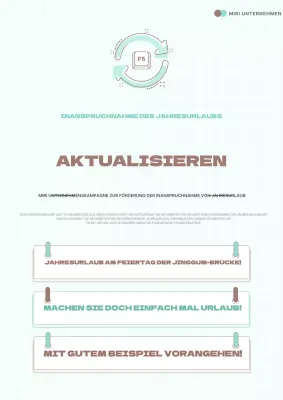 Werben Sie für Ihre Mint Modern-Kampagne