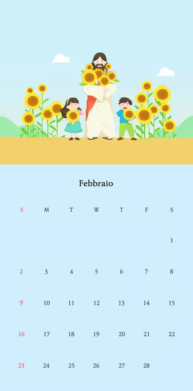 Colori caldiChiese con simpatiche illustrazioni