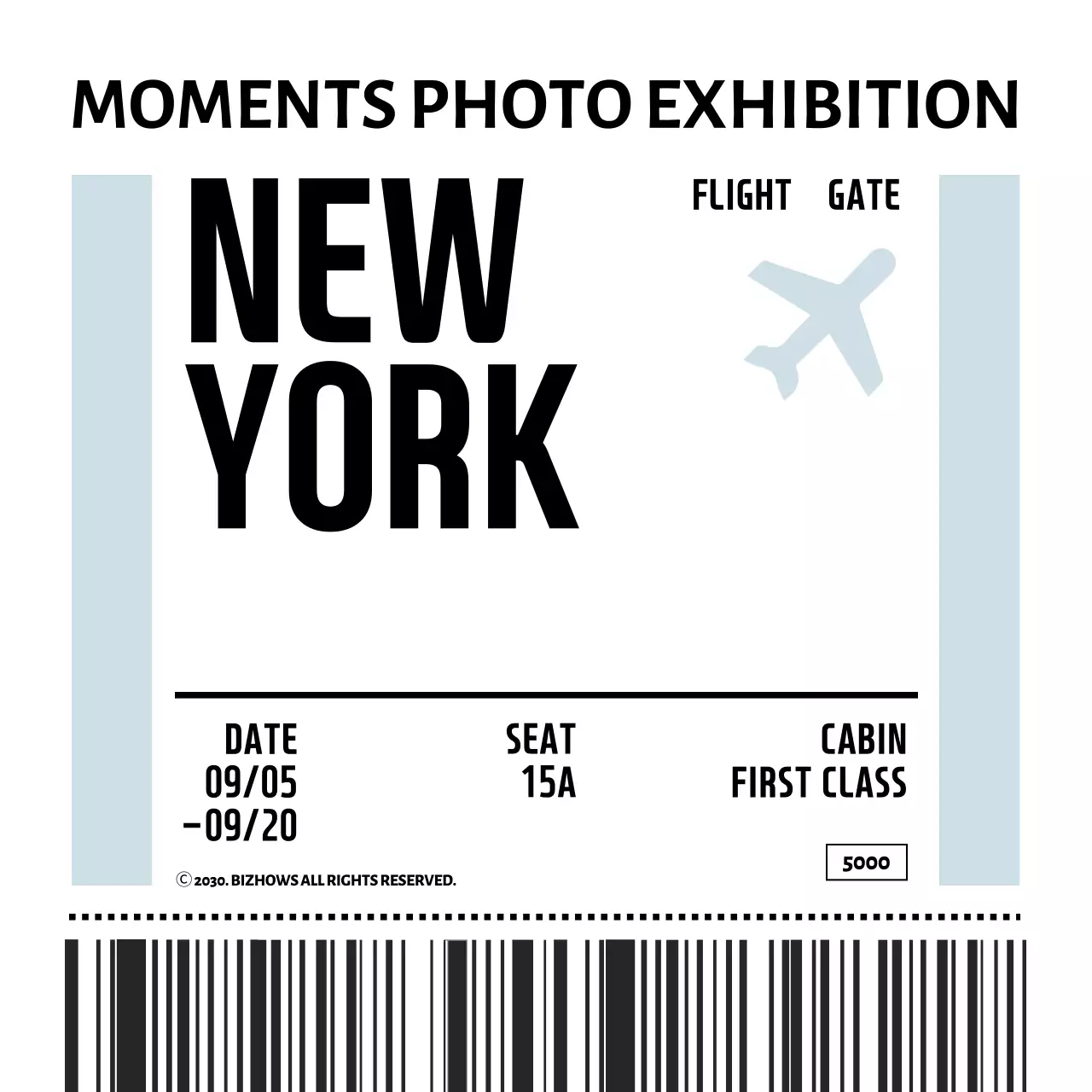 Wallpaper kemasan SmartTalk dalam bentuk tiket pesawat sederhana