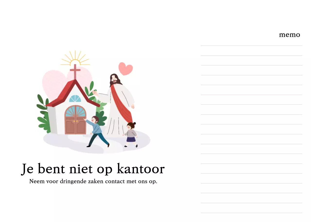 Warme kleurenKerken met schattige illustraties
