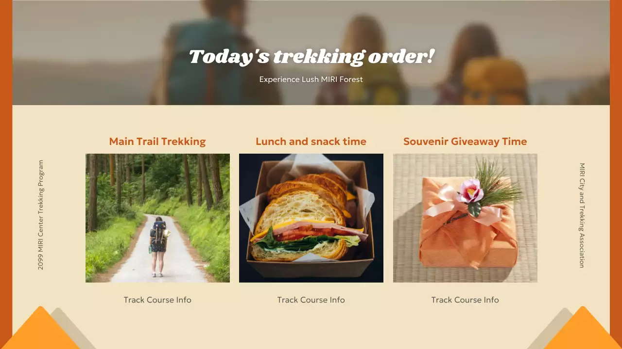 Green Rustic Trekking Schedule Presentation