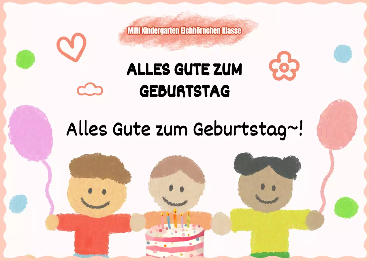 Alles Gute zum Geburtstag in Rosa